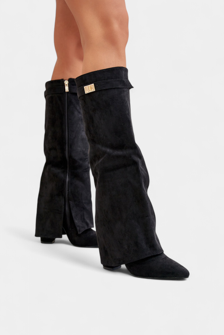 Raya Knee-High Boots with Block Heel