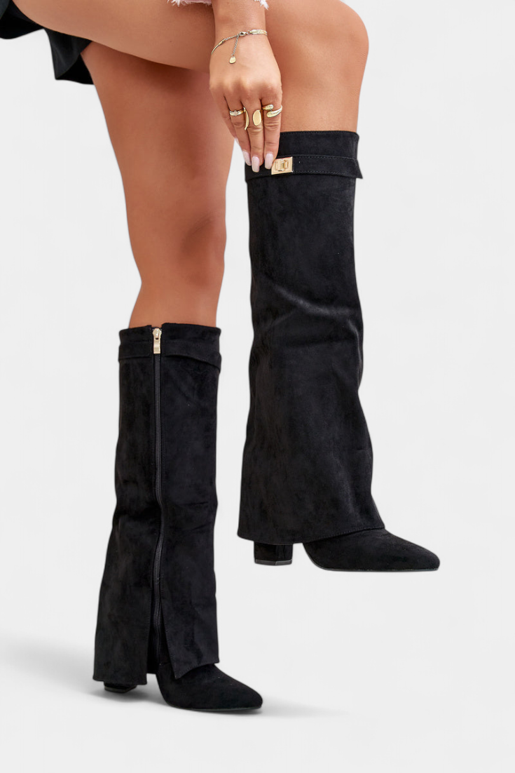 Raya Knee-High Boots with Block Heel