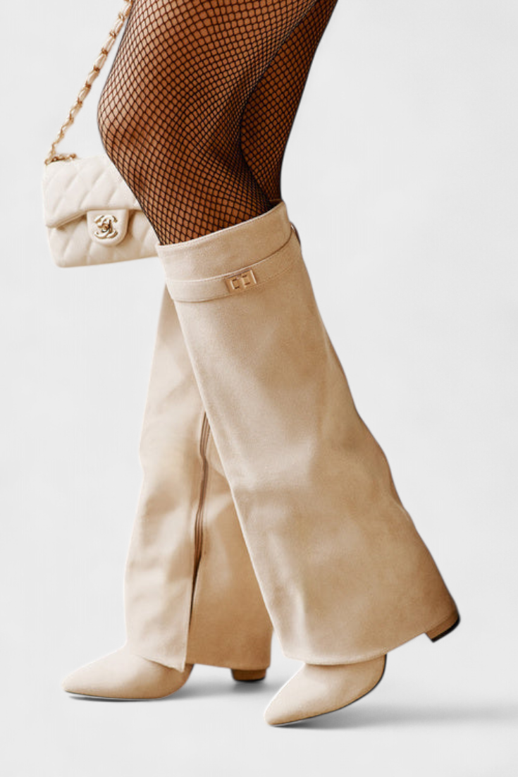 Raya Knee-High Boots with Block Heel