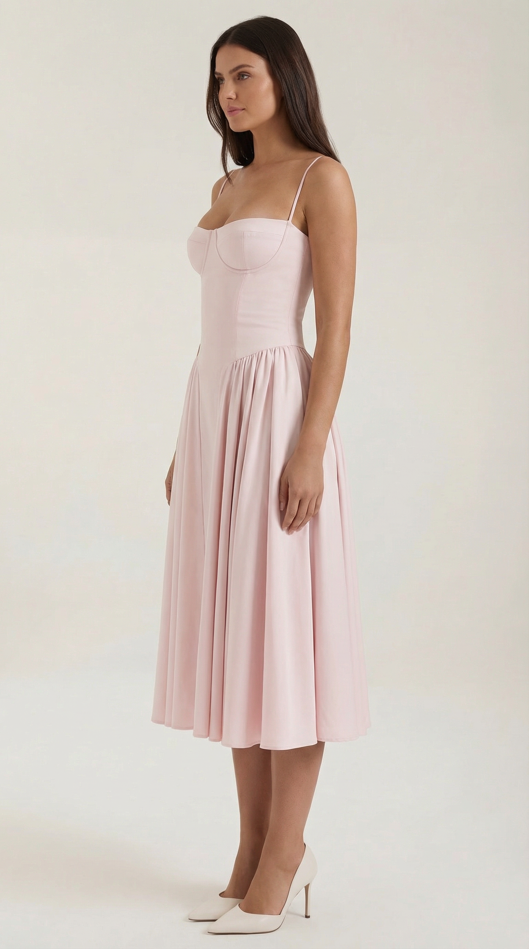 Patrice – Corset Midi Floral Dress