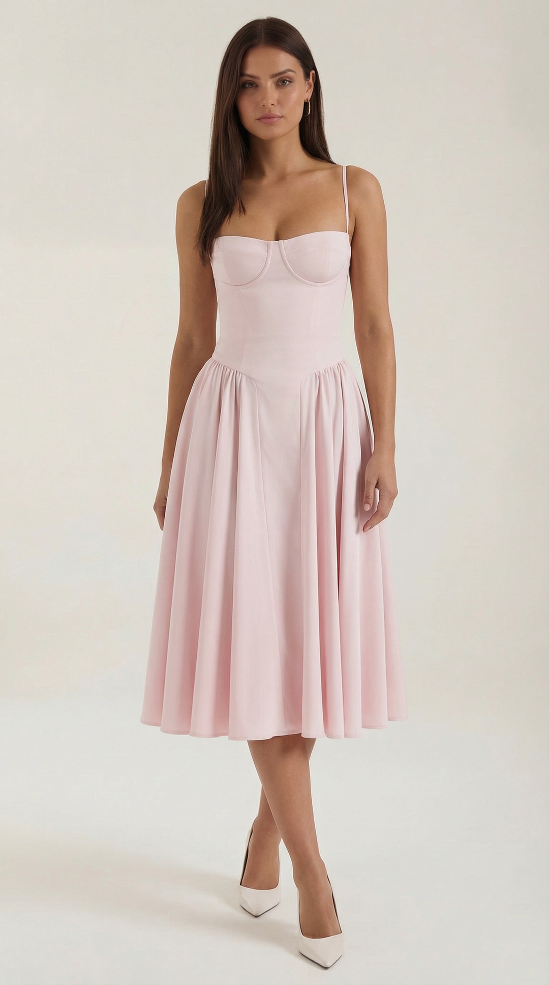Patrice – Corset Midi Floral Dress