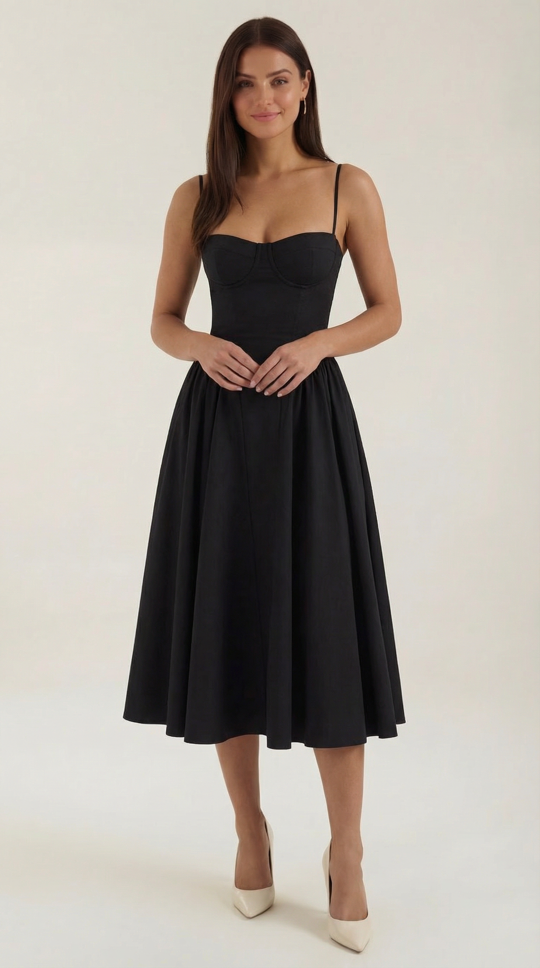 Patrice – Corset Midi Floral Dress