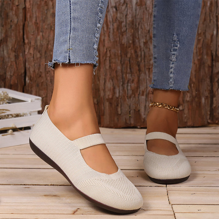 Gemma - Breathable Knit Walking Flats