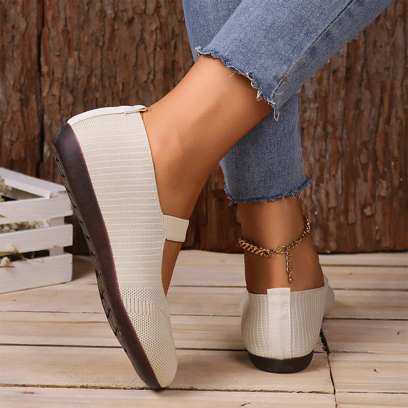 Gemma - Breathable Knit Walking Flats
