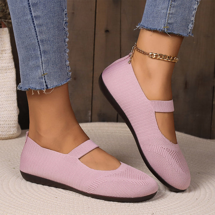 Gemma - Breathable Knit Walking Flats