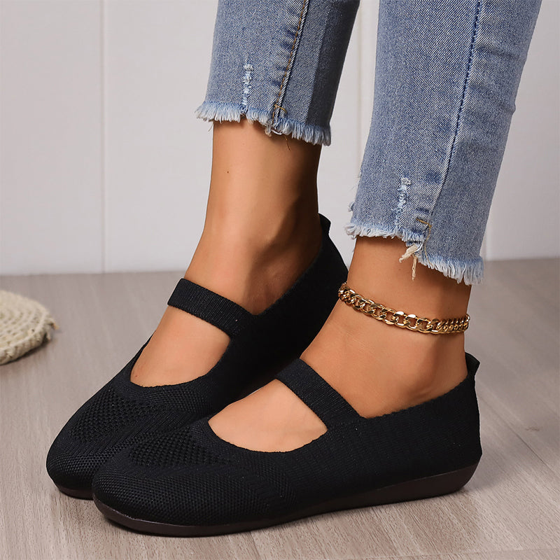 Gemma - Breathable Knit Walking Flats