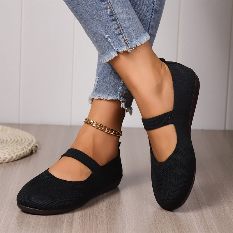 Gemma - Breathable Knit Walking Flats