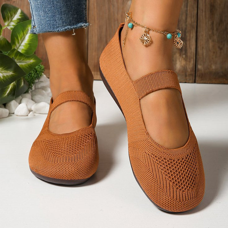 Gemma - Breathable Knit Walking Flats