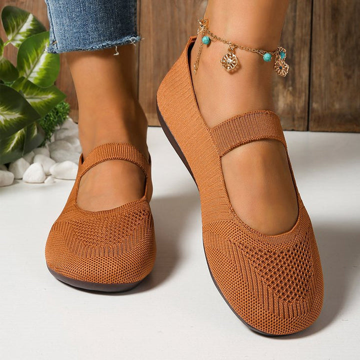 Gemma - Breathable Knit Walking Flats