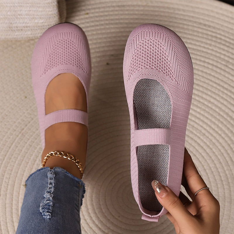 Gemma - Breathable Knit Walking Flats