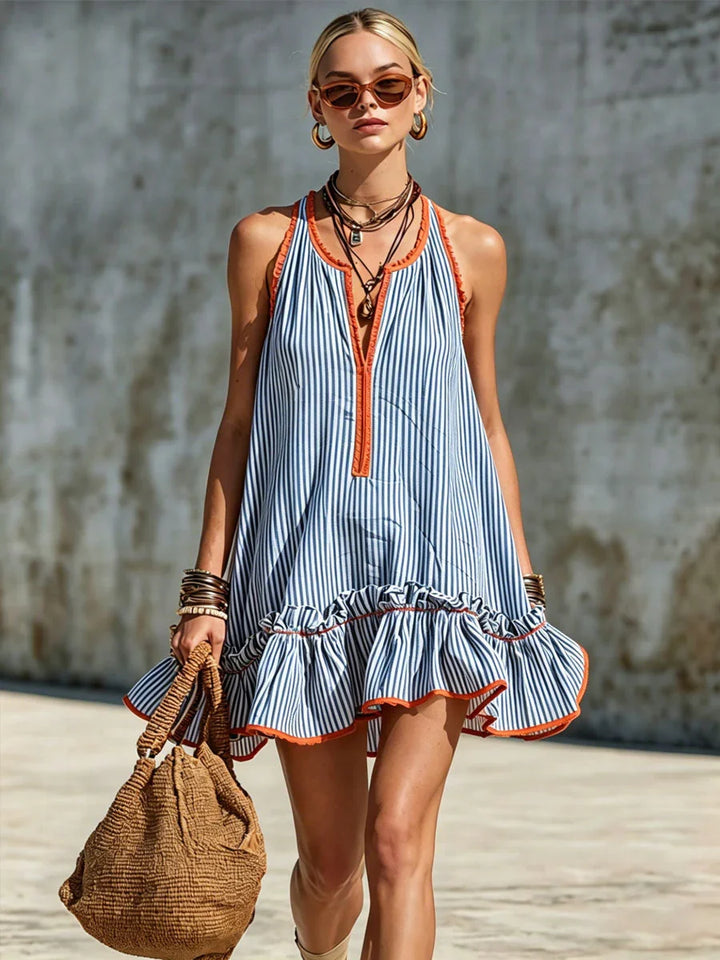 Sammy - Sleeveless Striped Mini Dress
