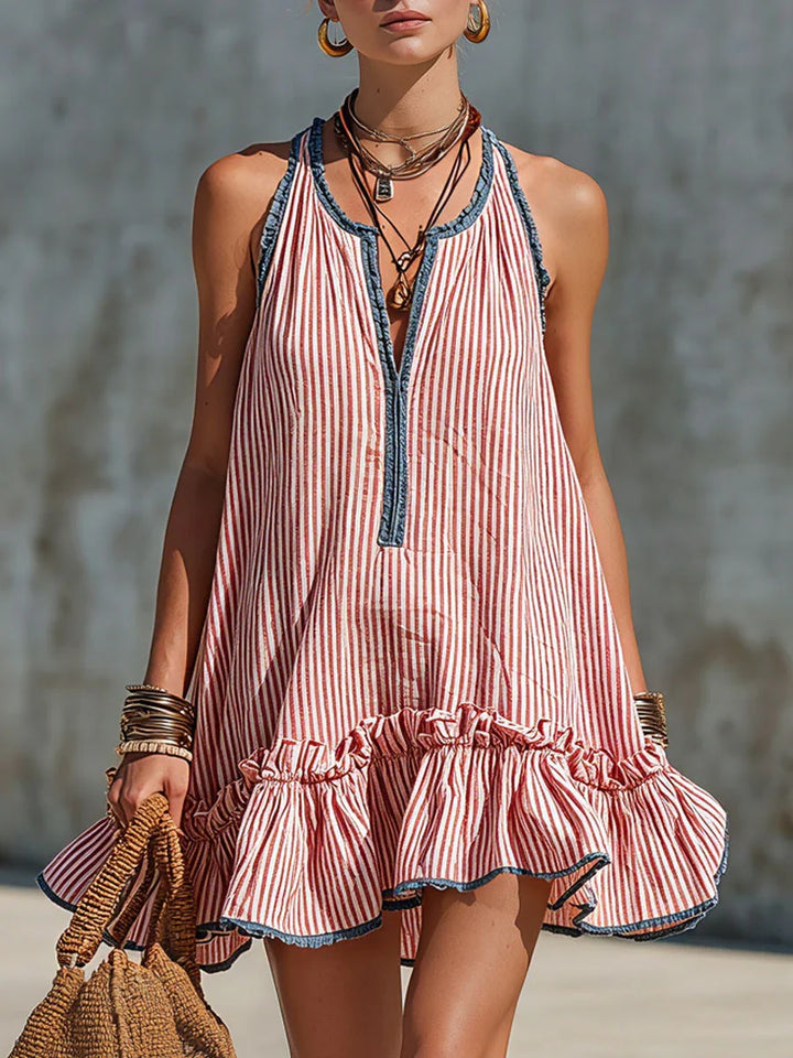 Sammy - Sleeveless Striped Mini Dress