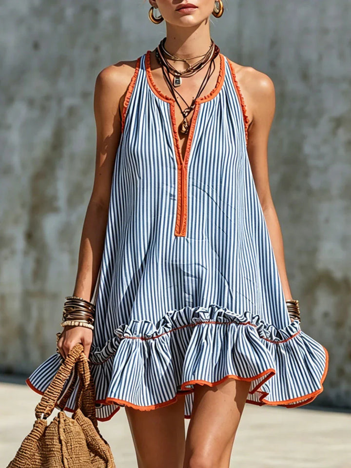 Sammy - Sleeveless Striped Mini Dress