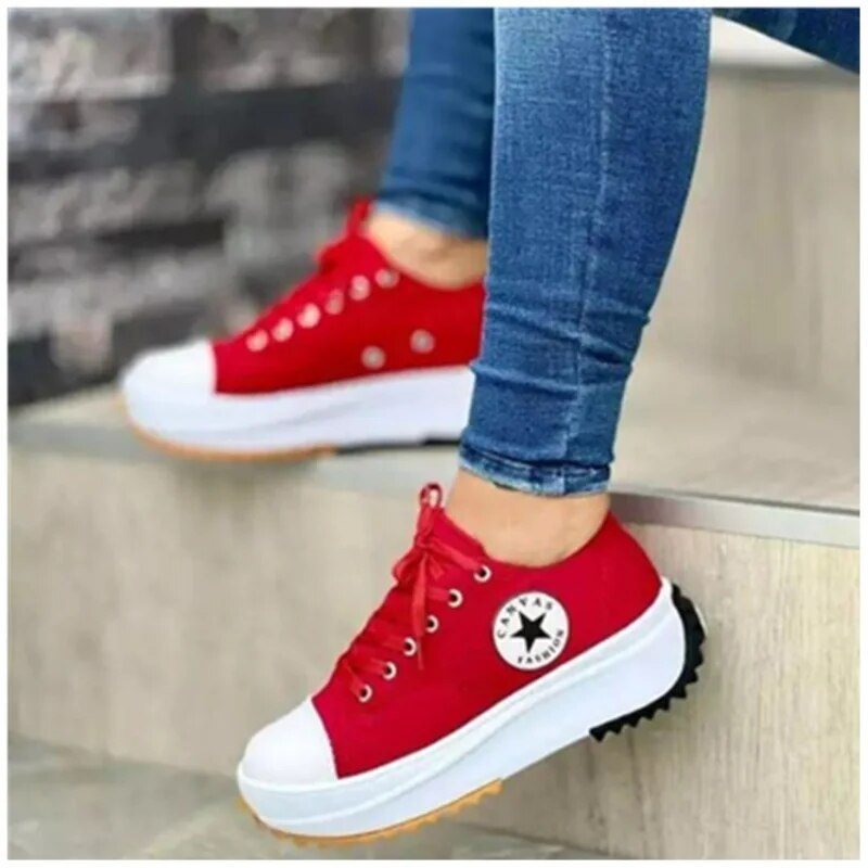 Ricabelle - Women's Platform Lace-Up Sneakers