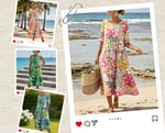 Herra – Watercolor Floral Midi Dress