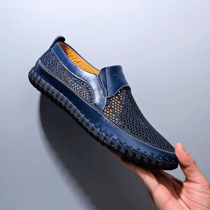 Zanjo - Breathable Leather Slip-On Casual Shoes