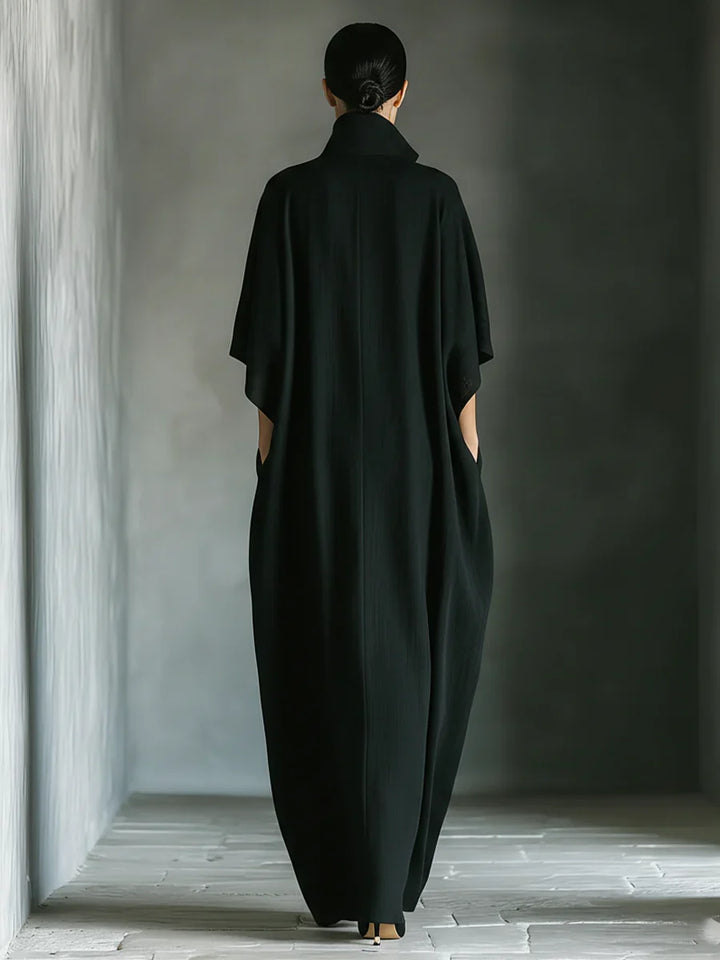 Khaye - Black Maxi Dress With Kimono Sleeves